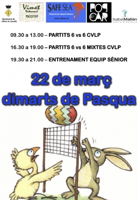 DIMARTS  DE  PASQUA  2016 - Club Volei La Palma