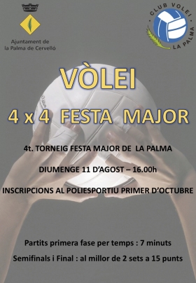 4 x 4 FESTA MAJOR LA PALMA DE CERVELLÓ - ESTIU 2019 - Club Volei La Palma