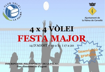 1er TROFEU 4 x 4 VÒLEI FESTA MAJOR - Club Volei La Palma