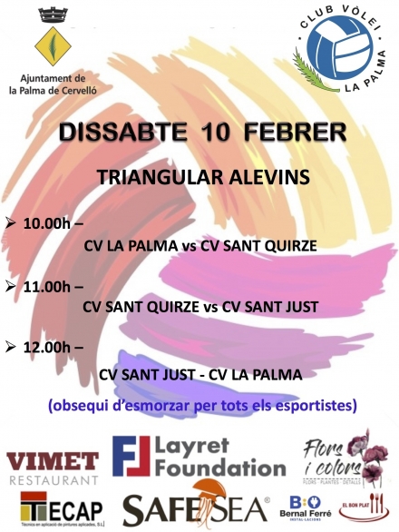 ALEVINES  =  PRIMER TRIANGULAR DE L'ANY - Club Volei La Palma