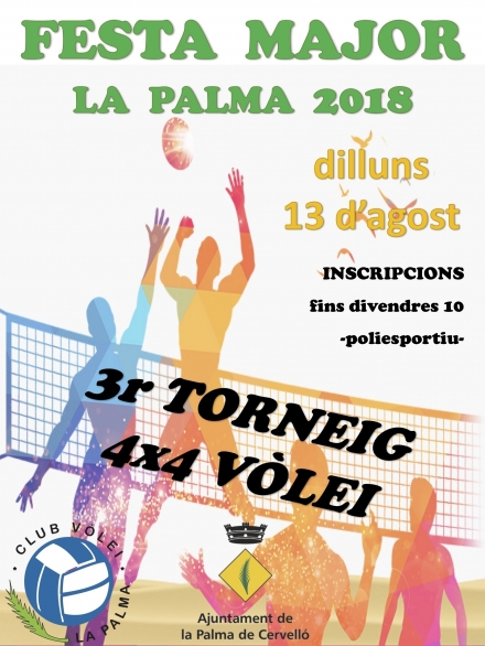 4x4 FESTA MAJOR LA PALMA DE CERVELLÓ - ESTIU 2018 - Club Volei La Palma