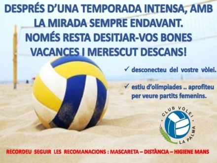 ****  BONES VACANCES  **** - Club Volei La Palma