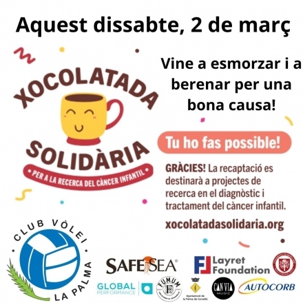 ☕🥧☕ XOCOLATADA SOLIDÀRIA ☕🥧☕ - Club Volei La Palma