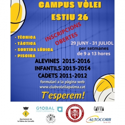 11è Campus Estiu-2026 🏐⛱️🏐🏸🏐🤸🏻‍♀️🏐🏊🏻‍♀️🏐 - Club Volei La Palma
