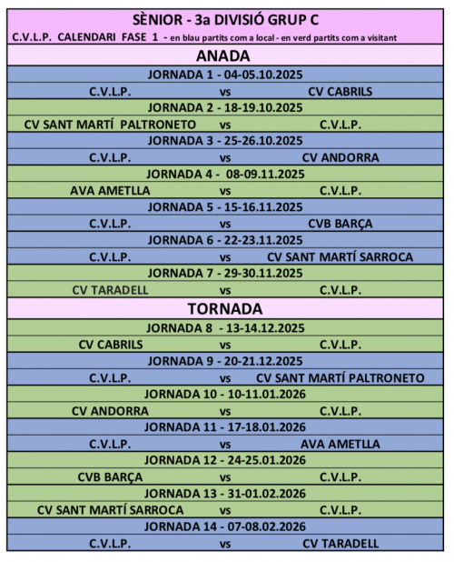 SÈNIOR  //  AMATEUR - Club Volei La Palma