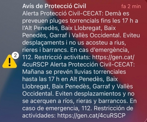 ⛈️💦💨🌬️☔⛈️ AVÍS MOLT IMPORTANT!! ⛈️💦💨🌬️☔⛈️ - Club Volei La Palma